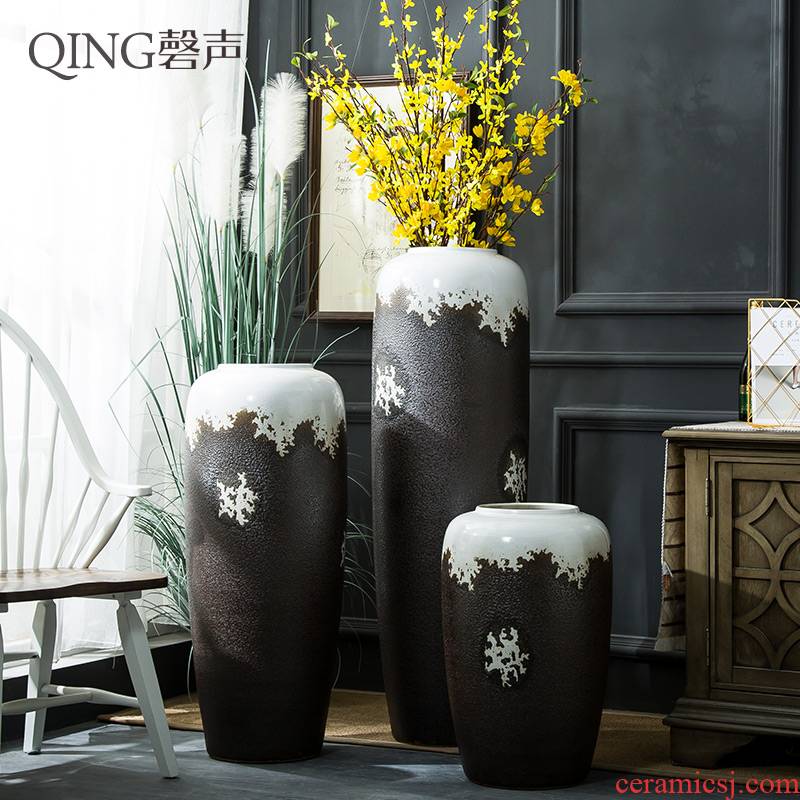 Ceramic vase furnishing articles sitting room TV cabinet decoration flower arranging dried flowers of large porcelain contracted and I household pottery