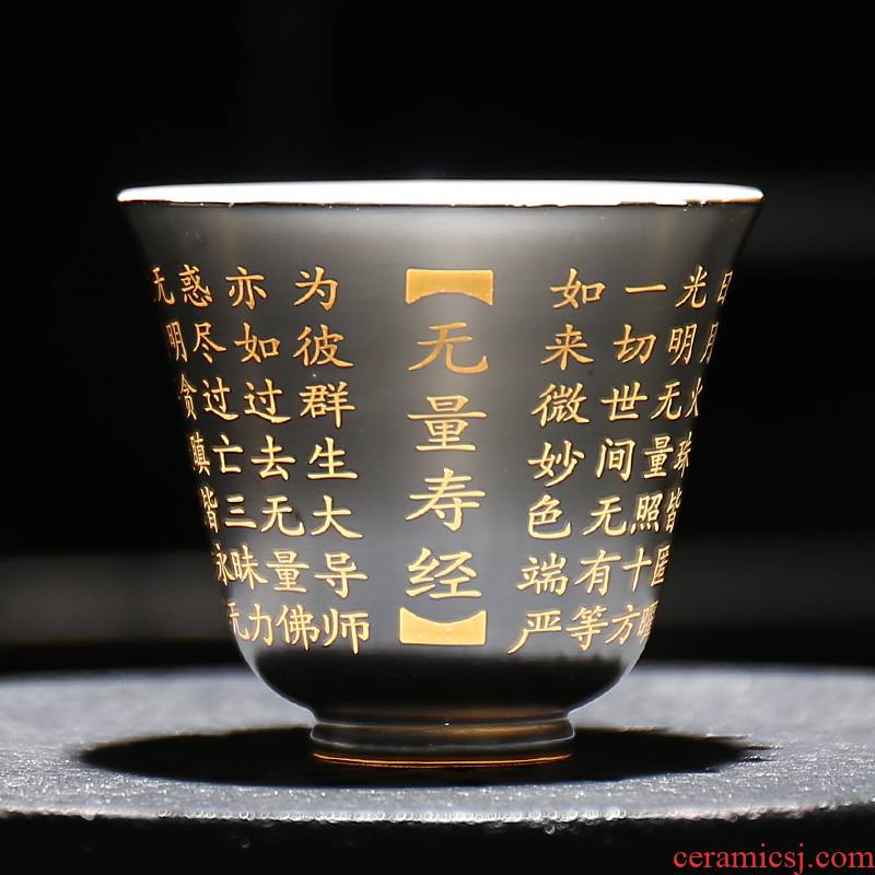Tasted silver cup 999 sterling silver gilding silver cup home a single master kung fu tea cups ceramics cup personal cup single CPU