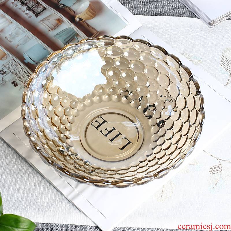 Fruit bowl boreal Europe style individuality creative home sitting room tea table dry Fruit tray candy dishes crystal glass Fruit bowl