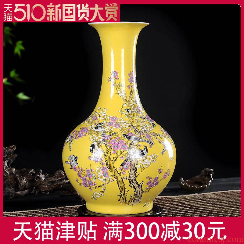 Jingdezhen ceramic vase furnishing articles Chinese Taiwan crispy noodles flower arranging, sitting room furniture crafts porcelain furnishing articles