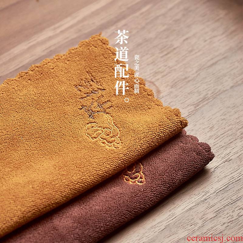 The high time kung fu tea tea tray tea accessories bibulous tea towel cloth towel cloth thickening antependium household contracted