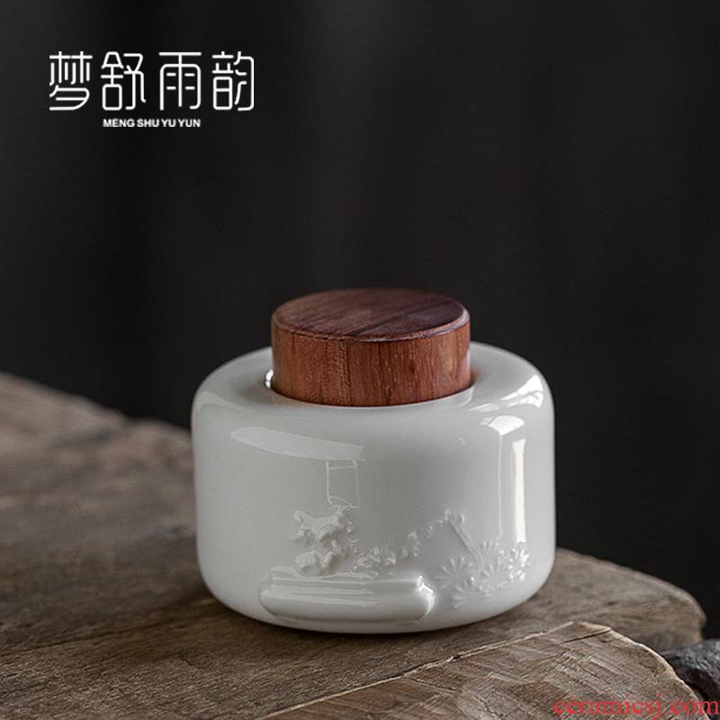 Dream ShuYu rhyme dehua white porcelain its tea pot ceramic seal moisture household small POTS of tea warehouse