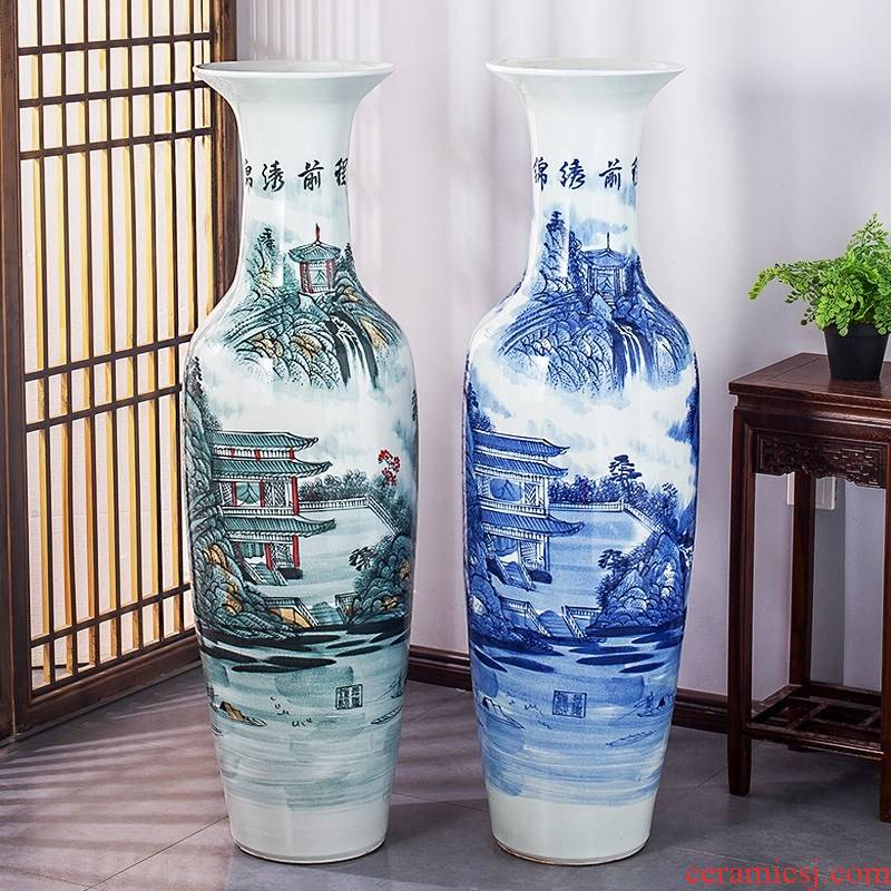 061 jingdezhen ceramics manual hand - made bright future of large vase hotel furnishing articles with a living room