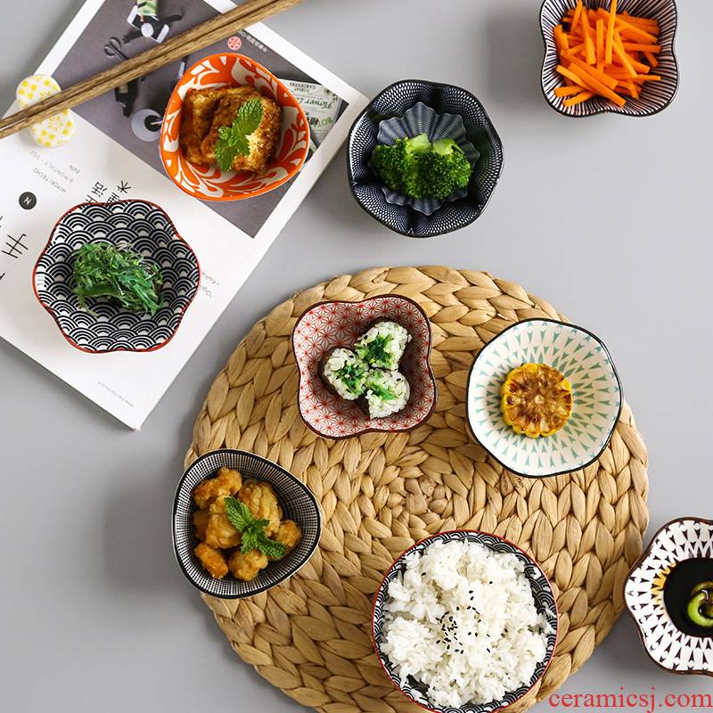 Dip drives home four ceramic small dishes creative soy sauce vinegar disc move Nordic hotel ltd. flavor dishes