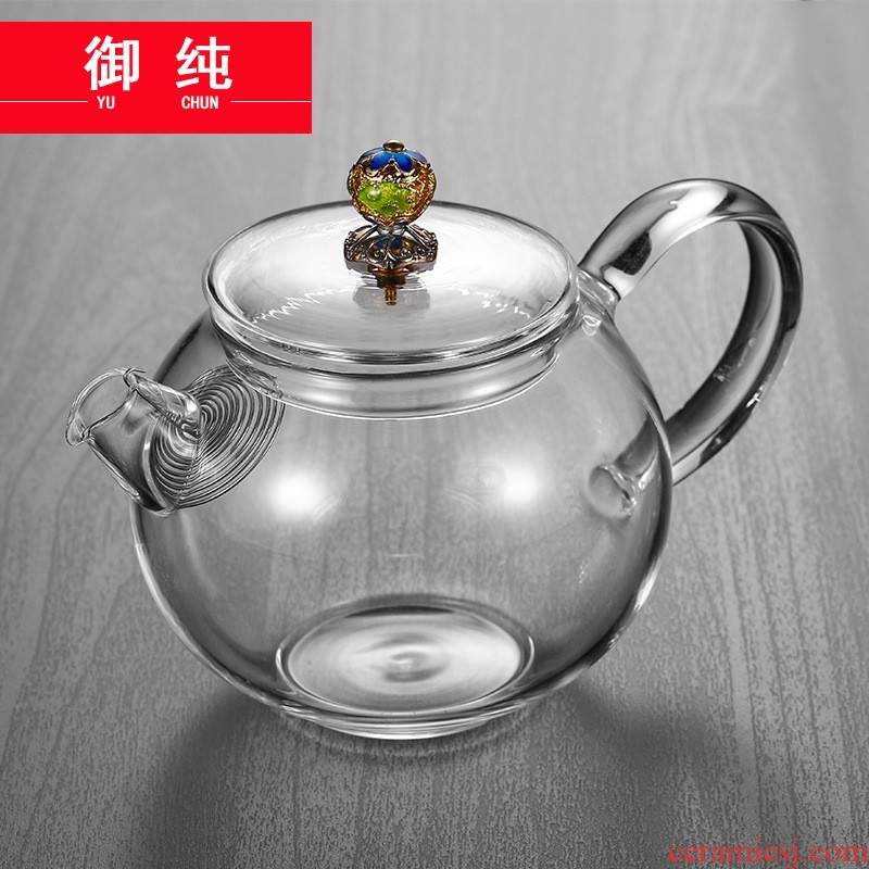 Royal pure glass brewed tea pot heat household heat kung fu tea flower teapot tea machine electricity TaoLu trumpet