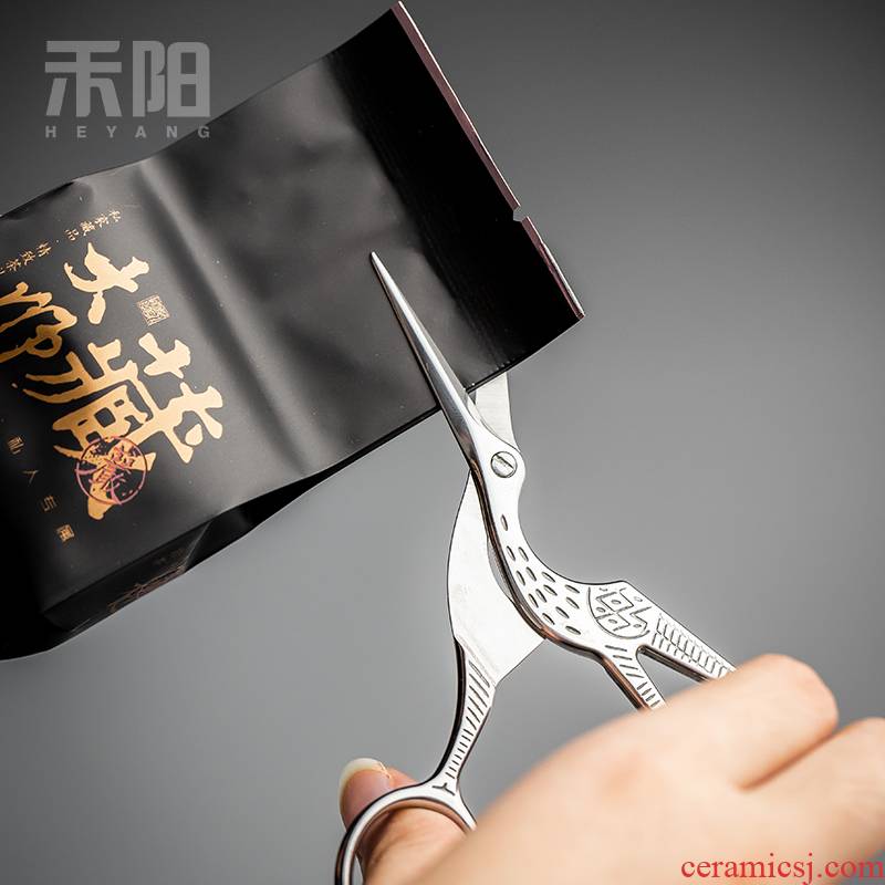 Send Yang retro crane tea tea tea mercifully bag package scissors scissors accessories kung fu tea tea taking with zero