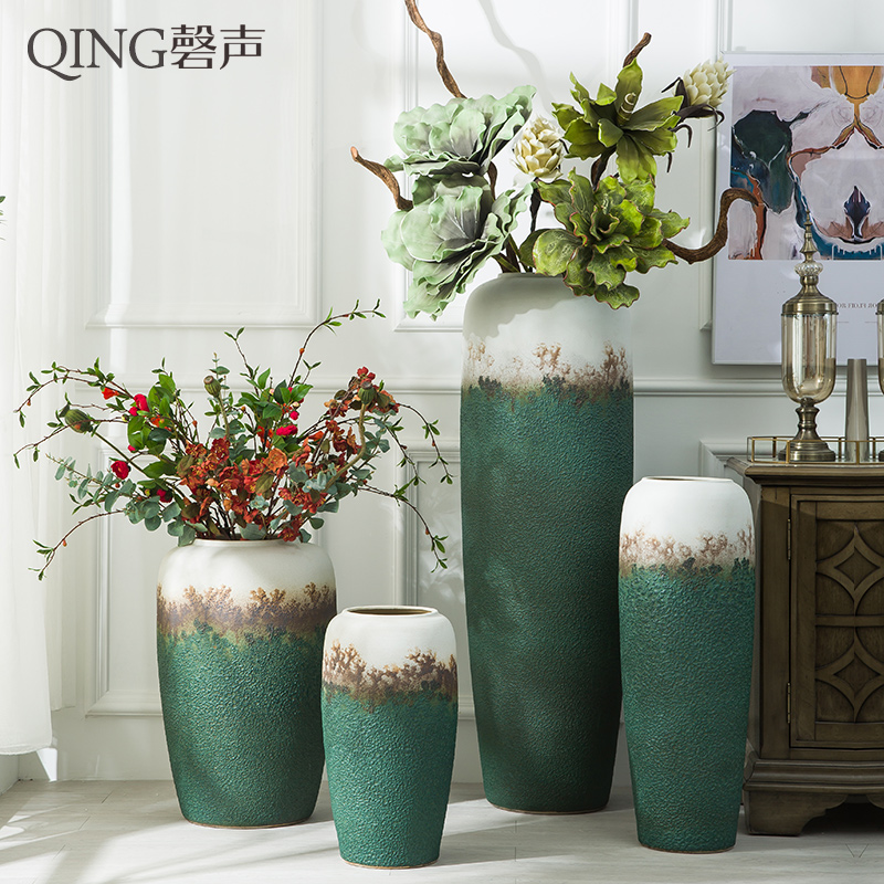 Jingdezhen ceramic furnishing articles contracted and I sitting room adornment porch window flower arranging dried flower porcelain European vase