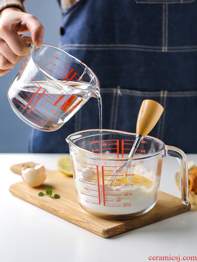 Kawashima house kitchen glass cup with ml household flour graduated glass baking temperature milk tea shop