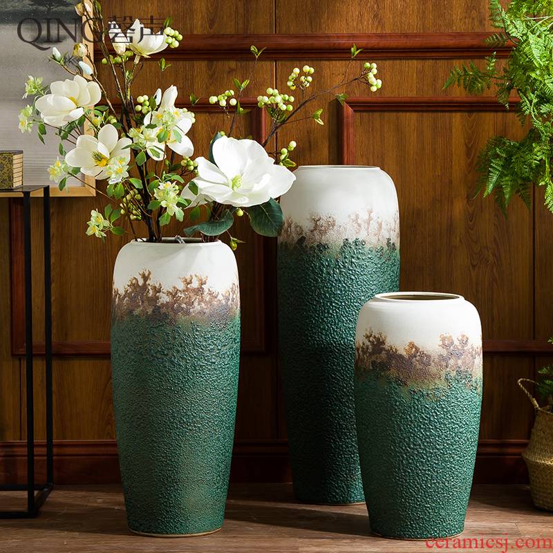 Ceramic vase furnishing articles sitting room TV ark adornment flower arranging dried flower porcelain contracted and I household decoration POTS