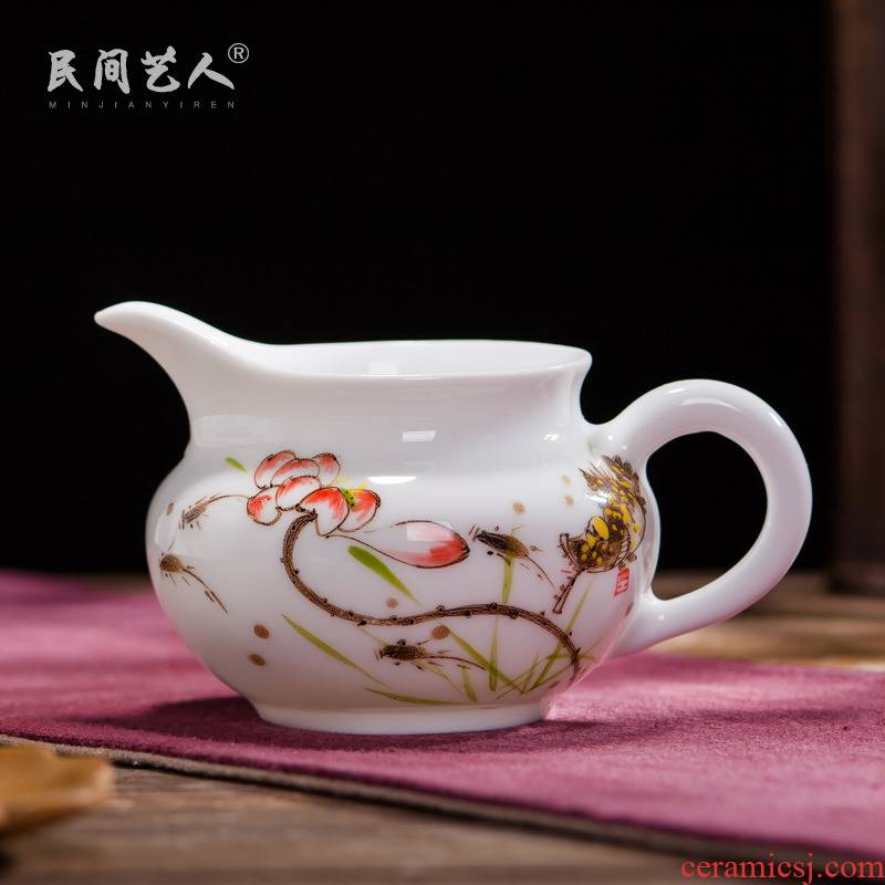 Jingdezhen ceramic fair hand - made cup and cup kung fu tea tea is tea cup points by hand the cup size