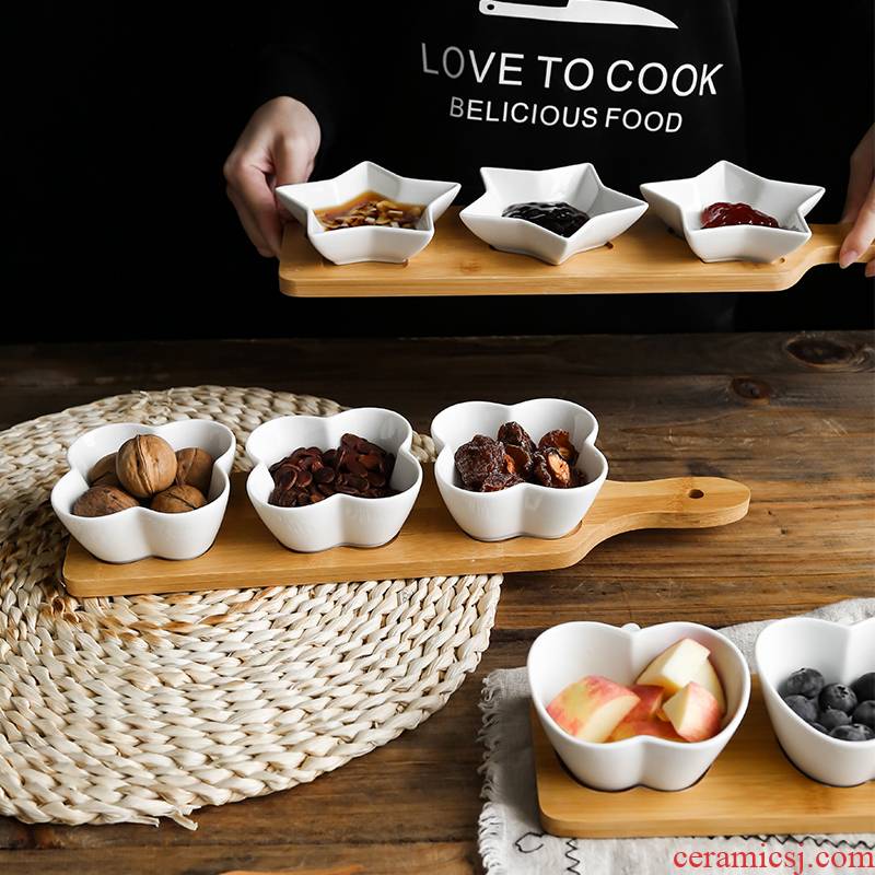 Ceramic small dishes to try dish space the nut plate snack plate Nordic dessert fruit sauce bowl is easy adjustment
