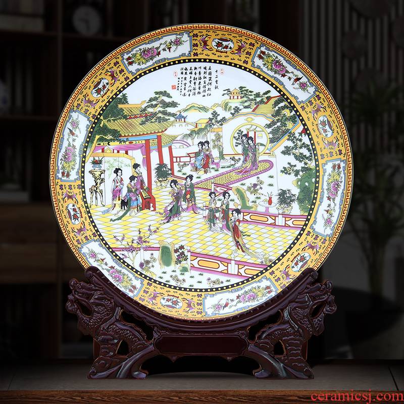 Jingdezhen porcelain furnishing articles Chinese blue and white porcelain plate decoration classical Ming and the qing dynasty porcelain decoration plate