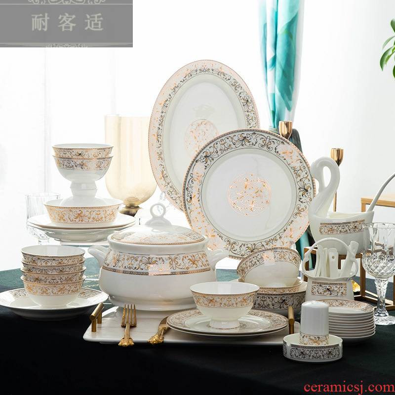 Hold to guest comfortable jingdezhen ceramic tableware suit 0 home gift the sun island ipads porcelain bowl customize LOGO