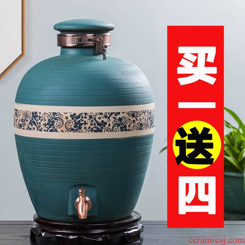 Household jingdezhen ceramic jar 20 jins 30 jins deacnter empty jars make wine wine liquor pot of it