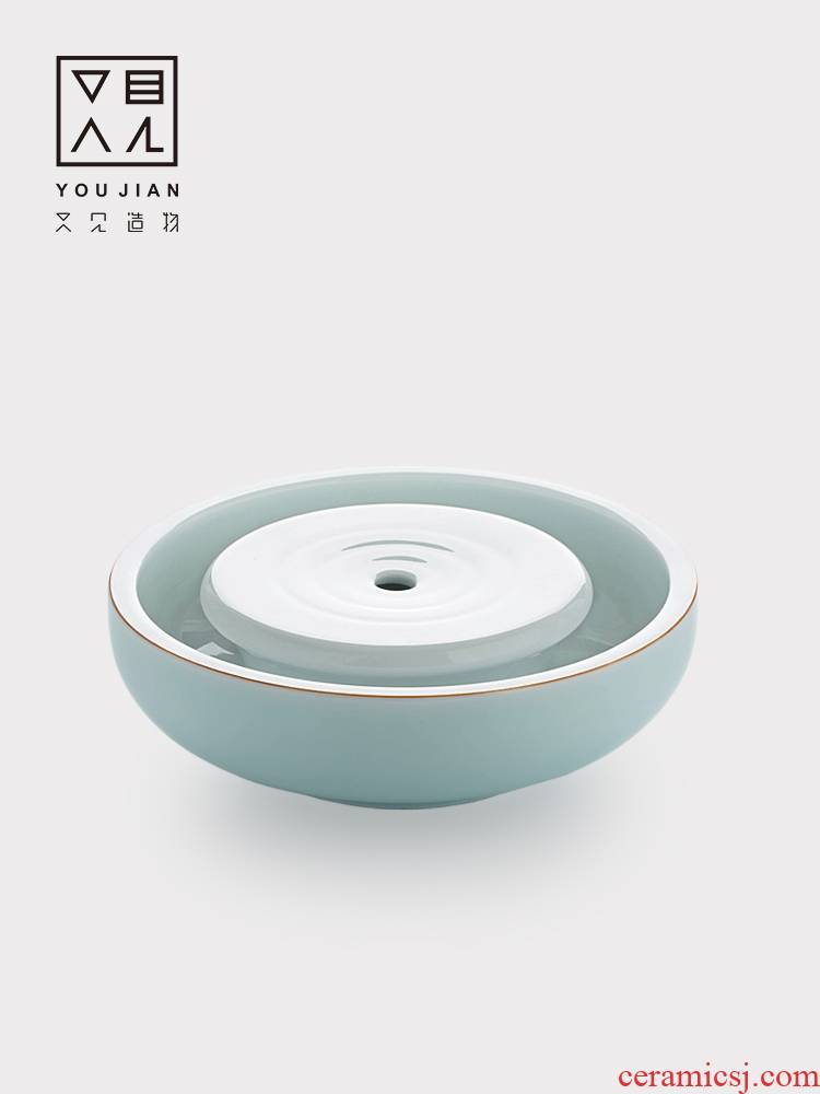 Ceramic pot pot pad manual creative large supporting plate of circular water bearing dry mercifully tea pot saucer insulation pad