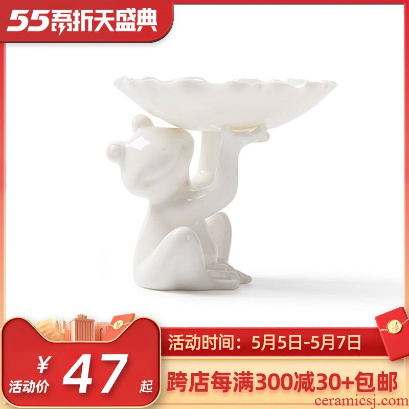 Nanshan Mr Frog jade porcelain tea filter creative ceramic) mesh kung fu tea set character parts filters