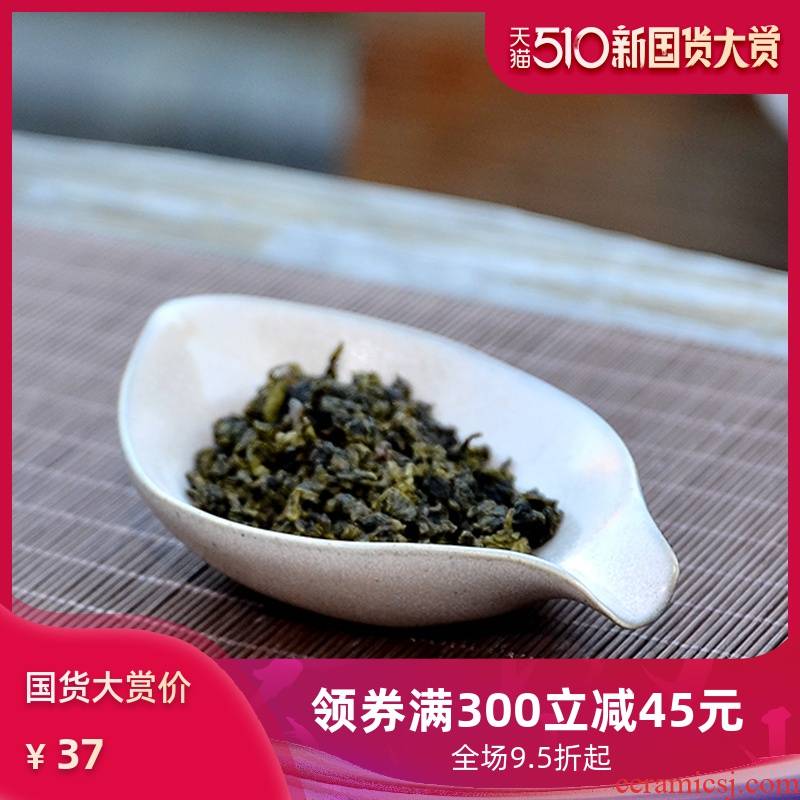 Hand - made ceramic teaspoon kung fu tea set ChaBo shovel teaspoon of tea six gentleman 's tea components of tea is tea holder