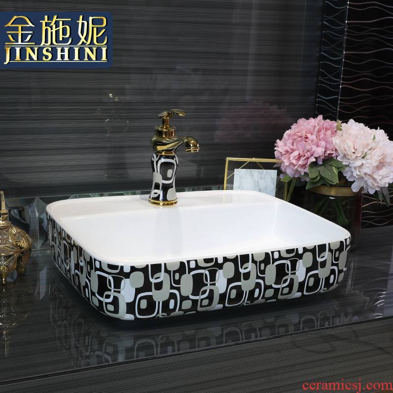 Gold cellnique jingdezhen ceramics on the sink bathroom small size of the basin that wash a creative modern wind the lavatory