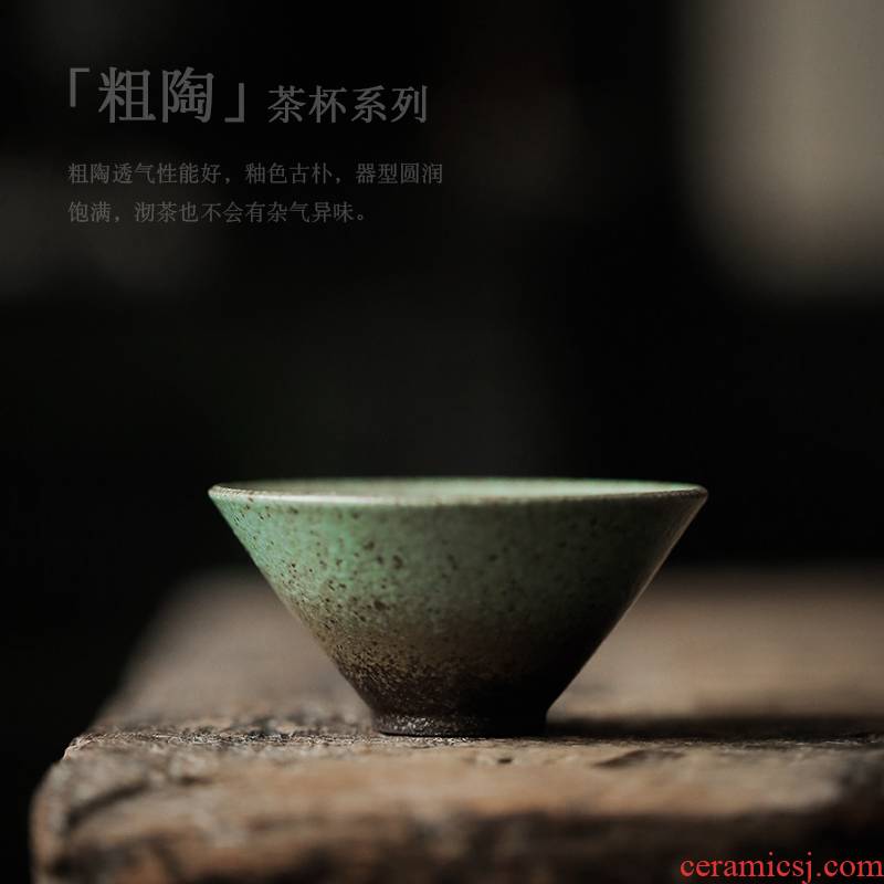 ShangYan archaize ceramic cups sample tea cup kung fu tea tea set small bowl engraved glaze restoring ancient ways, puer tea cup