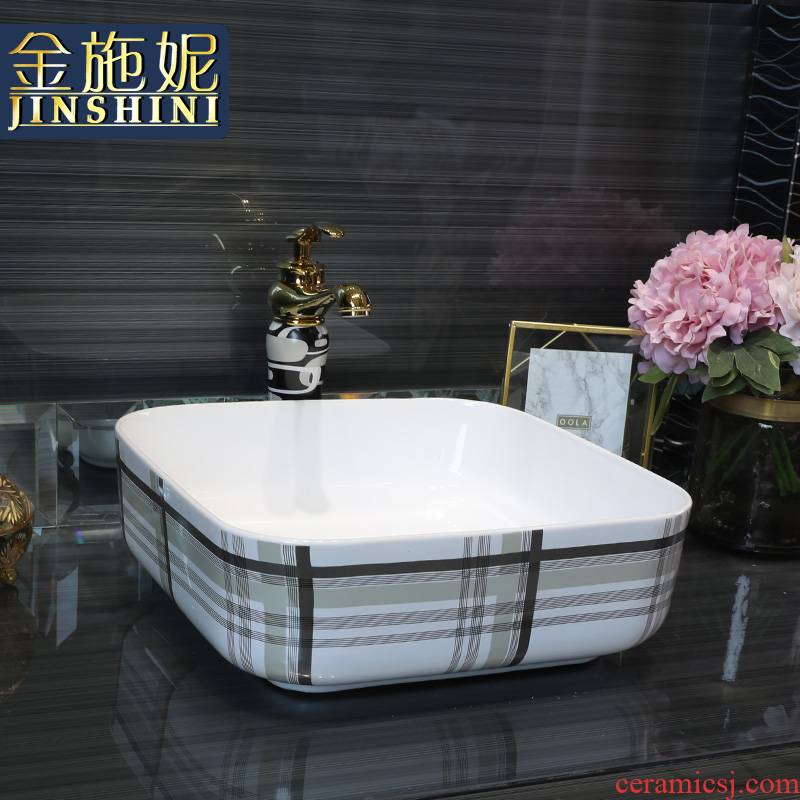 Gold cellnique jingdezhen ceramics stage basin, art basin sink toilet lavabo, modern urban wind