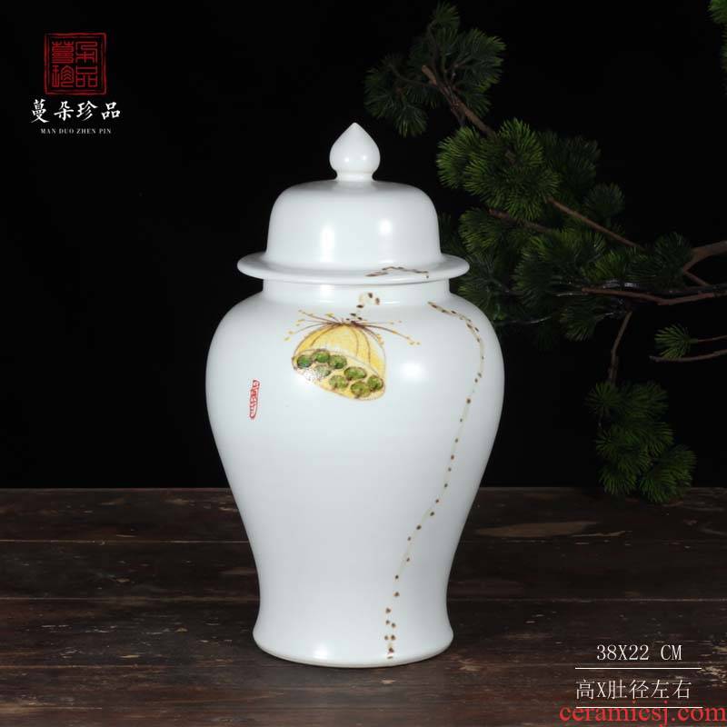 Jingdezhen general hand - made inferior smooth white tank general fashion modern decoration mesa of modern decorative ceramic pot