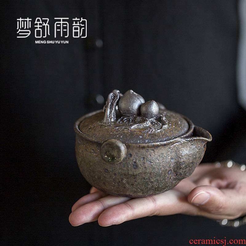 Dream ShuYu rhyme pure manual hand embryo hand grasp pot of ceramic teapot creative originality of refined single pot teapot enjoying
