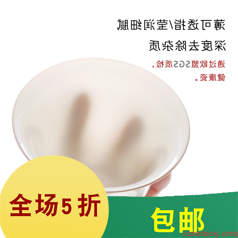 Garden of 2019 only three of the next tureen jingdezhen manual sweet white ceramic cups tureen kung fu to use thin foetus