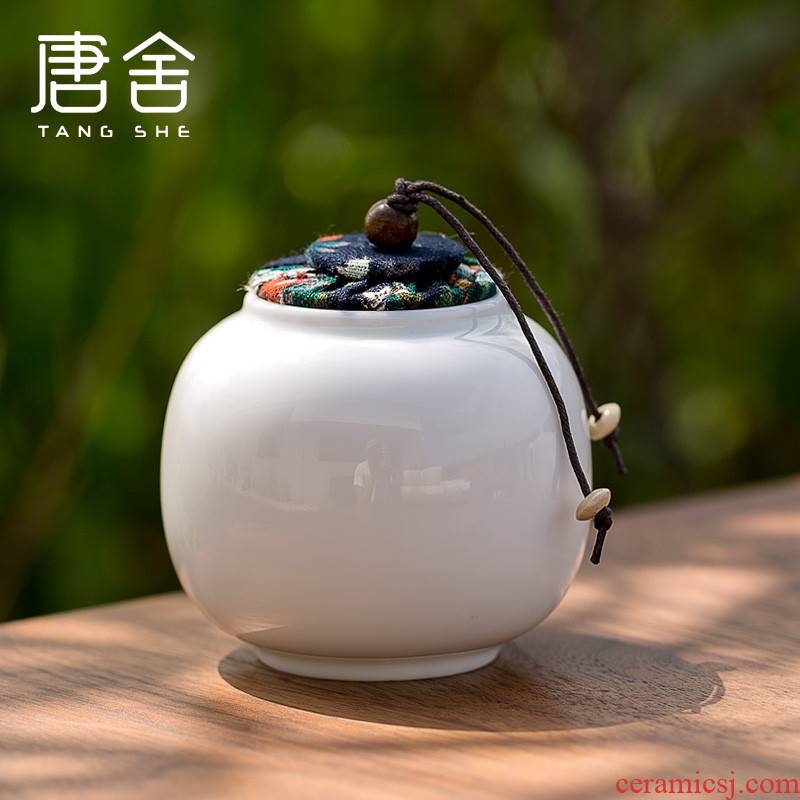 Don difference up portable travel trumpet dehua white porcelain tea caddy fixings tanks household ceramics parts red green tea