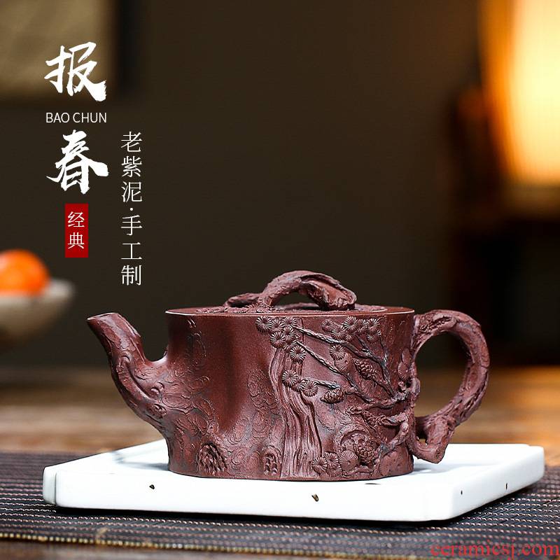 Leopard lam manual it old purple clay teapot yixing creative style flowers goods may running JinHe packing home office