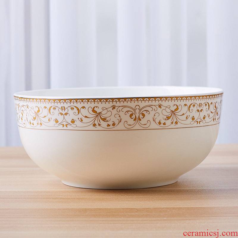 7 inch bowl 8 inch big bowl of jingdezhen ceramic terms rainbow such use salad bowl ipads China continental western creative home
