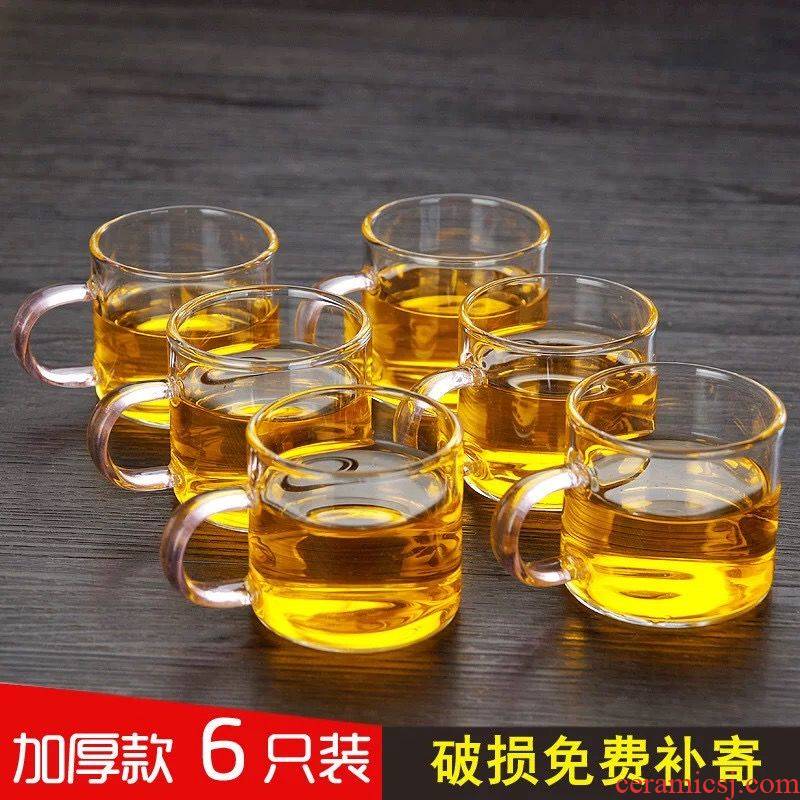 Small spend cup upset heat - resistant glass cup glass cup in hand little coffee cup tea cups suit is tie - in