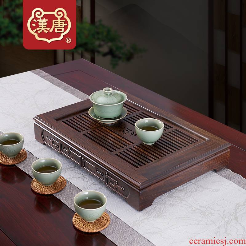 Han and tang dynasties tea tea table kung fu tea tray was solid wood home draw out small contracted saucer dish drop dry terms