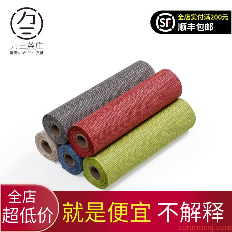 Three thousand Japanese tea village Taiwan paper fiber mat kung fu tea tea accessories table pad insulation pad tea shade