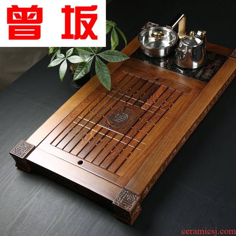 The Who -- chicken wings wood tea tray was solid wood induction cooker snap a whole set of kung fu tea tea tea saucer dish suits for
