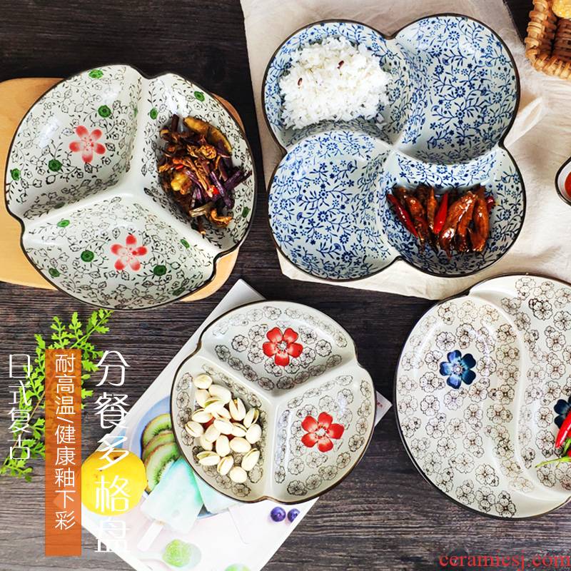 Special offer Japanese points tray ceramic household food dish, dried fruit fruit bowl creative fast food tray