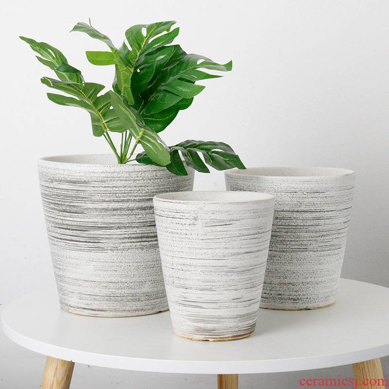 European contracted flowerpot ceramic floor balcony extra large sitting room desktop other tiger orchid basin wholesale package mail