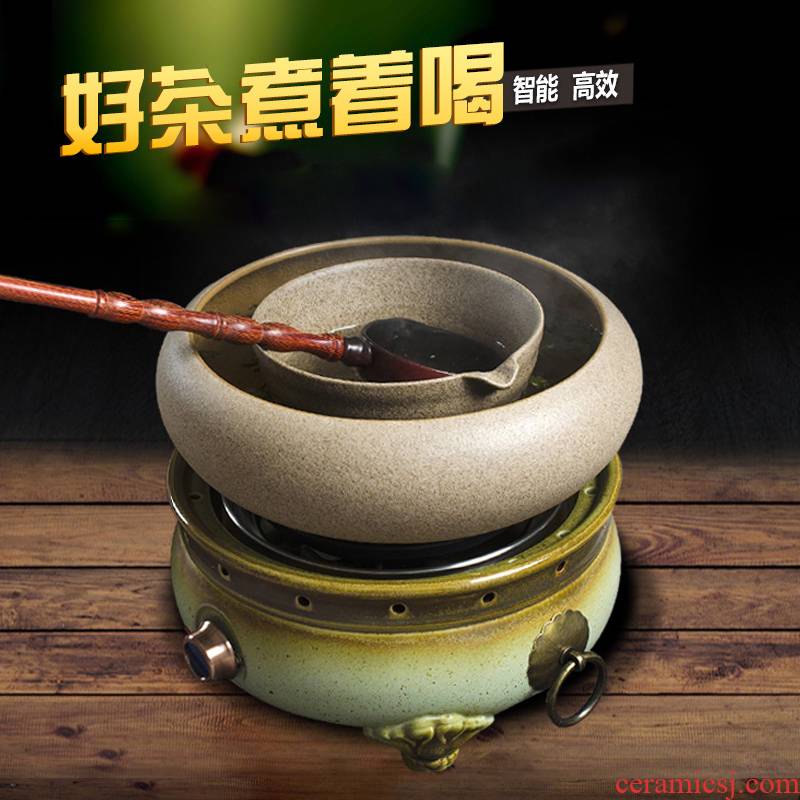 Electrical boiled tea exchanger with the ceramics production 5 fold 】 【 TaoLu home tea set automatic induction cooker electric pu - erh tea teapot