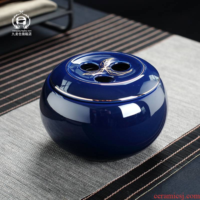 Jingdezhen ceramic seal tea caddy fixings storehouse in the small tea box, ceramic tank storage POTS glaze multifunctional as cans