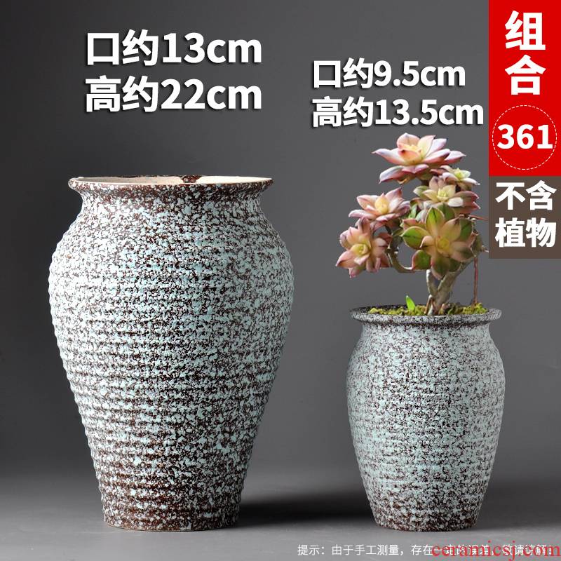 Fleshy flowerpot breathable meaty plant purple orchid rose high heavy ceramics, pottery specials mage flowerpot