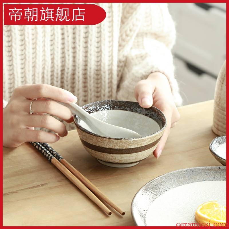 Emperor toward the use of household contracted the new eat Japanese creative ceramic tableware rainbow such as bowl noodles bowl of soup bowl mercifully jobs