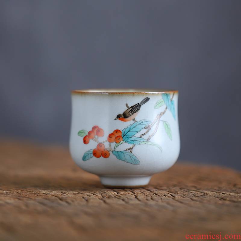 The Custom lettering your up hand - made loquat bird sample tea cup open piece of jingdezhen ceramic masters cup by hand but a teacup