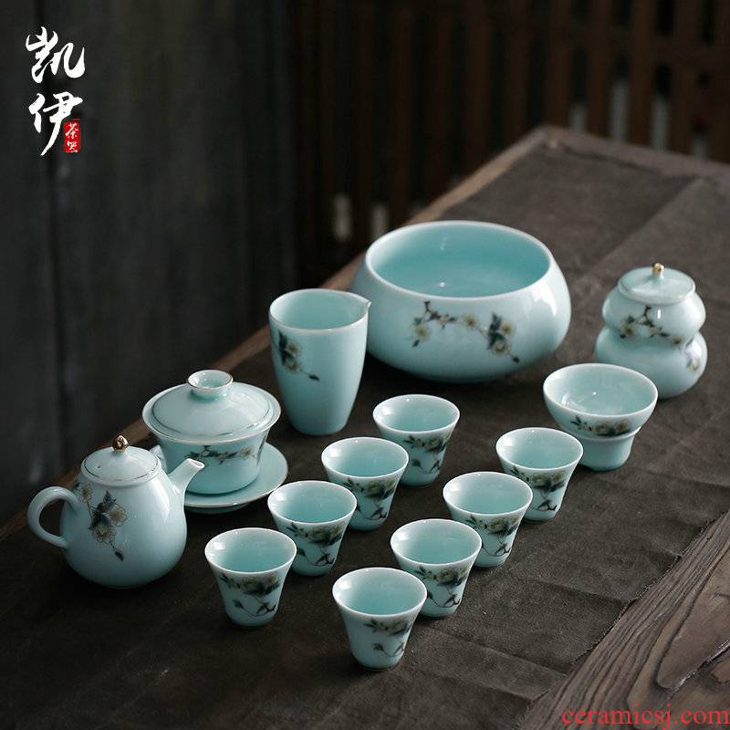 Celadon fuels the kung fu tea sets the teapot big household jingdezhen ceramic tea sets tea tea cups