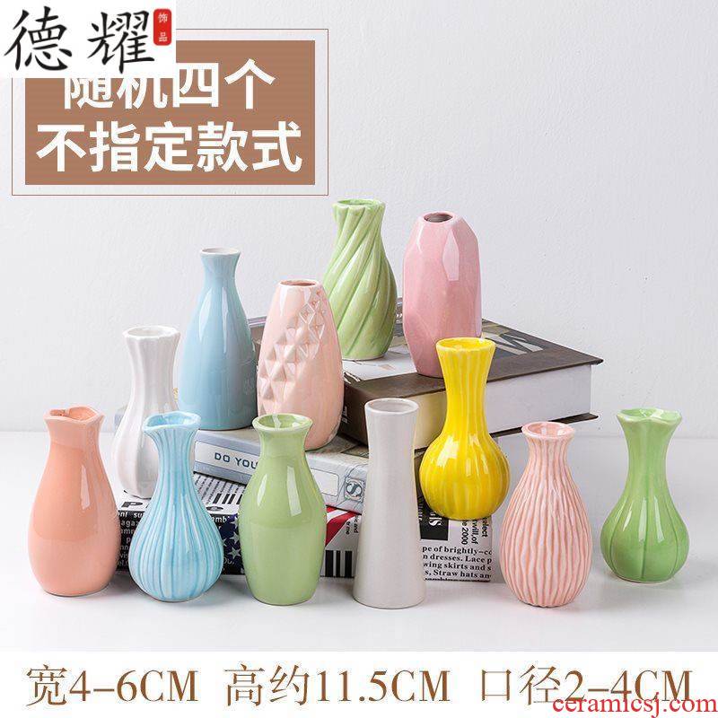 Pottery and porcelain vases, flower arranging device type porcelain furnishing articles hall home get I adornment mini simple delicate hang a wall
