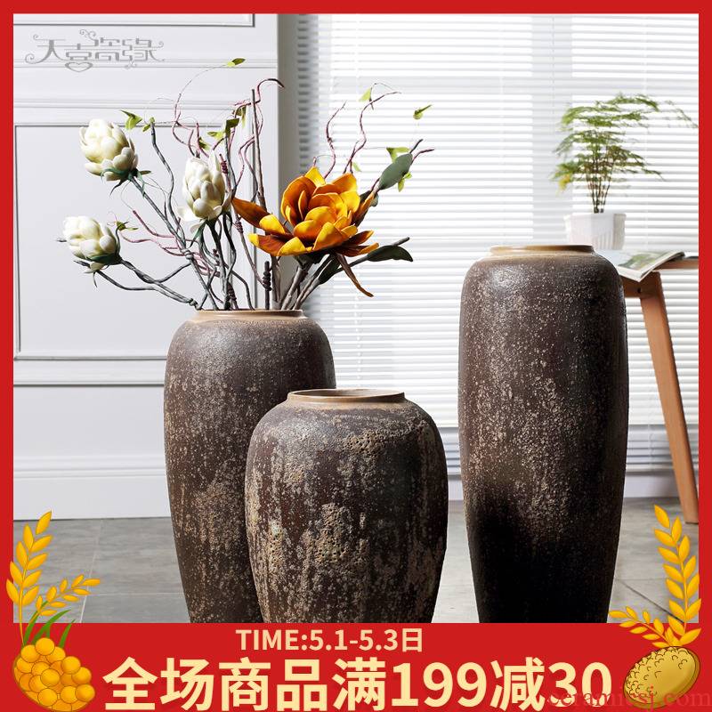 Jingdezhen Europe type restoring ancient ways TV cabinet floor vase in the sitting room porch decoration to the hotel club flower arranging furnishing articles POTS