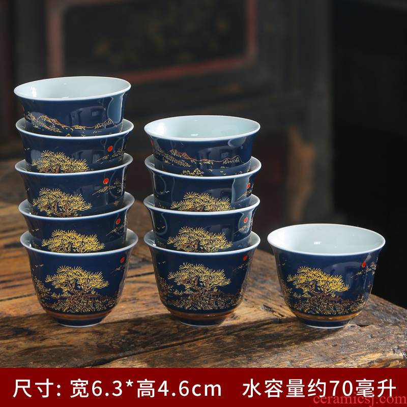 Jingdezhen porcelain teacup ceramic sample tea cup kung fu tea set ceramic masters cup personal a cup of tea light fittings