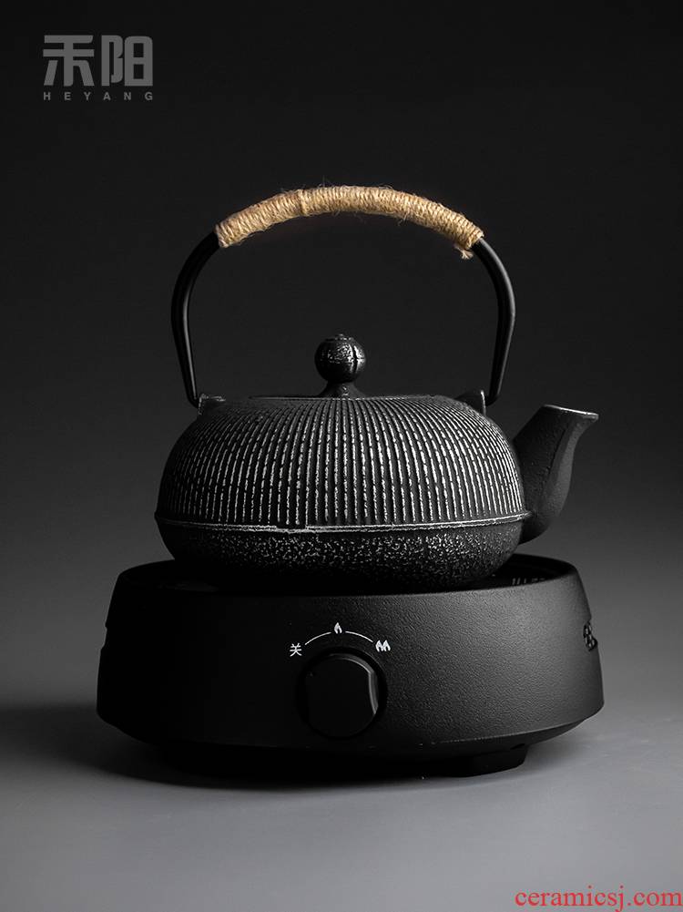 Send Yang Japanese iron pot of cast iron teapot electric TaoLu boiled tea boiled water burn tea kettle household tea set