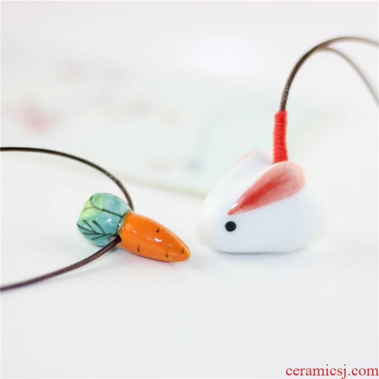 Jin hao baby carrots necklace checking ceramic necklace pendant clavicle mini Jin hao manufacturers accessories
