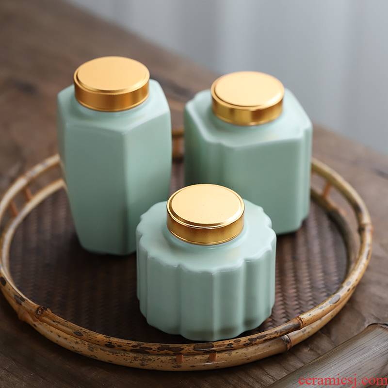 Constant hall your up porcelain tea pot ceramic seal creative household moistureproof puer tea box small storage tanks