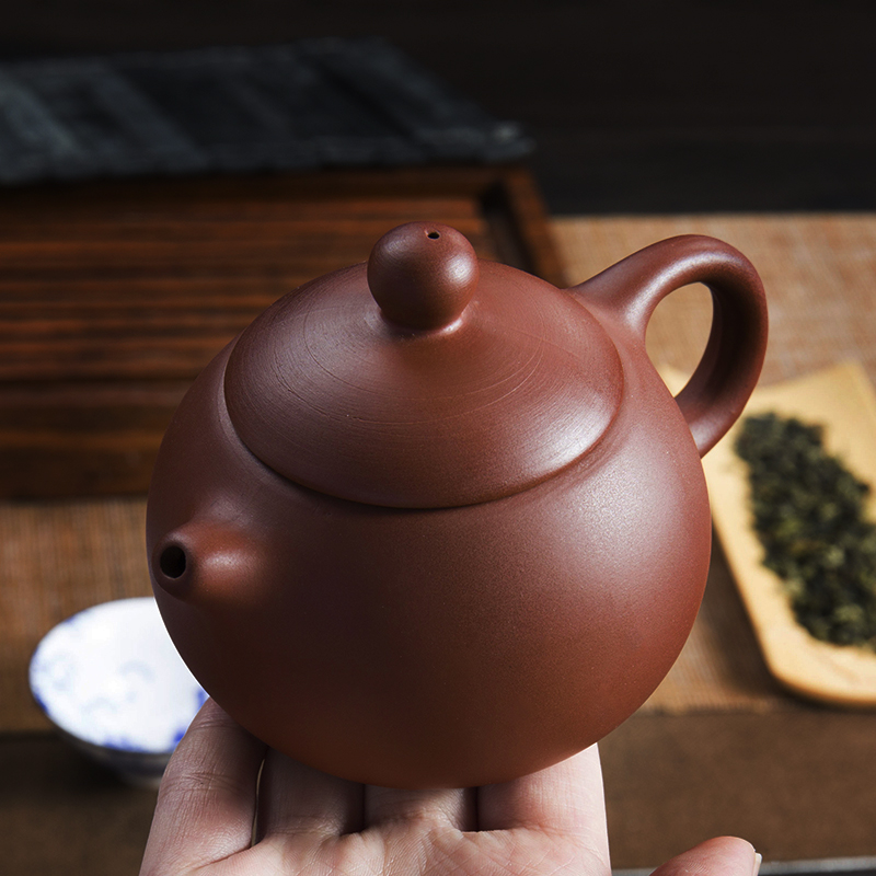 Ronkin ceramic tea pot - single pot of kung fu tea sets stone gourd ladle pot of household teapot manual xi shi purple clay pot