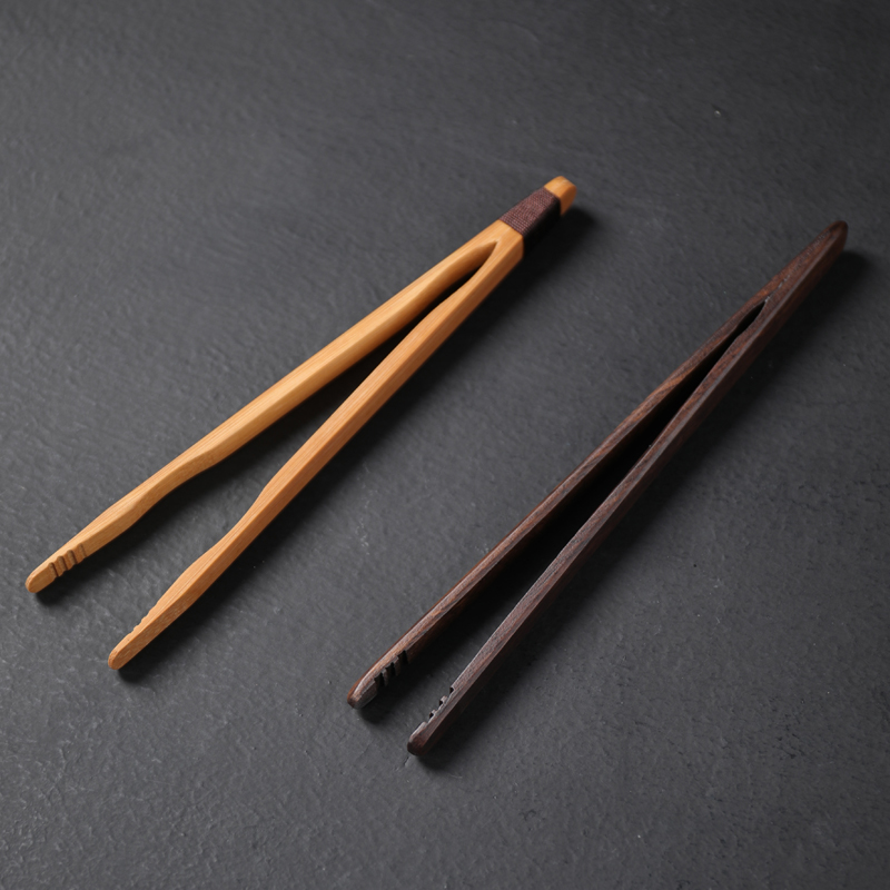 Poly real sheng wooden tea clamps the tweezers bamboo cups of tea tea sets accessories clip to clip the tea cups clip